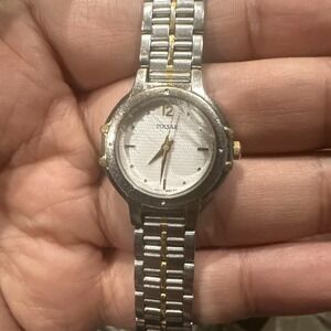 Working Pulsar Dainty Womens Watch Two Tone New Battery 25mm Dial Fit 6 In Wrist